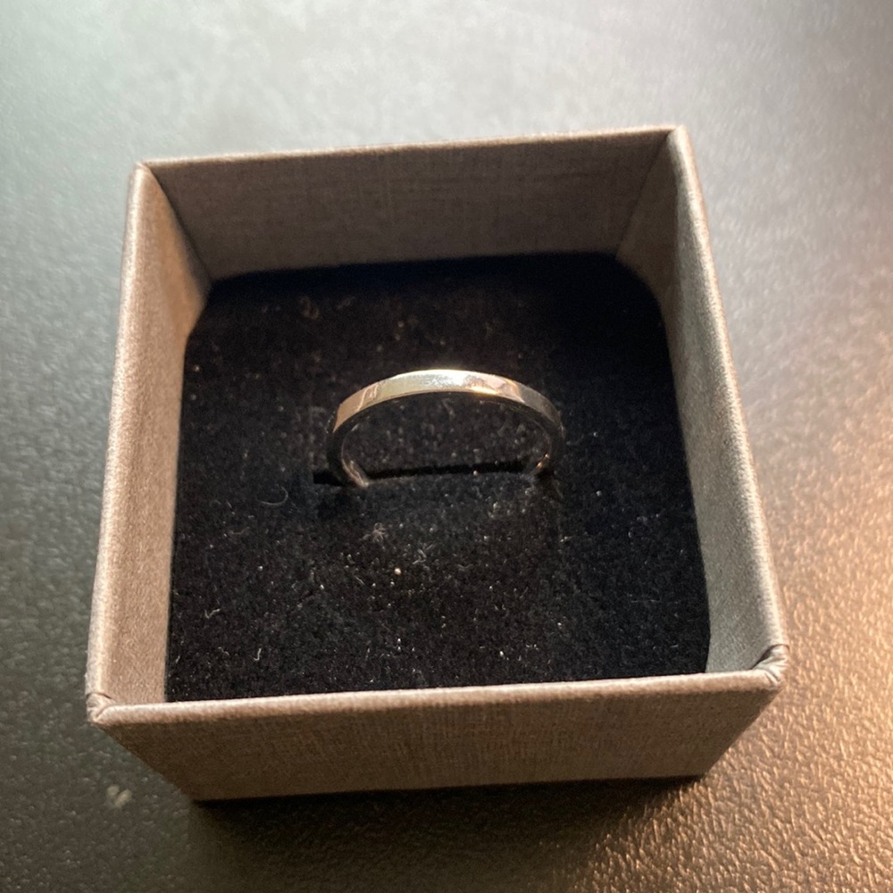 Size 6.5 2 mm 14 karat white gold band from Consider the wldflwrs